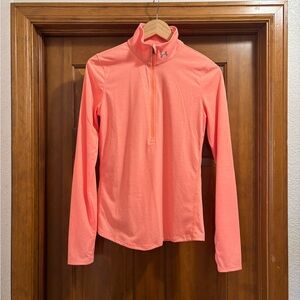 Under Armour coral/orange Quarter-Zip Pullover small S